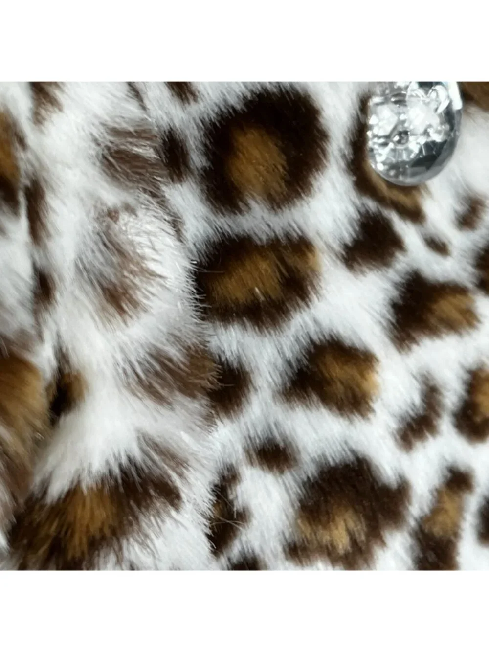 Gymboree Girls Leopard Faux Fur Coat XS 3 4 Animal Print Peplum Jacket